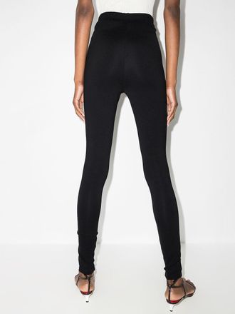 032c Technical Jersey Front Zip Leggings - Black