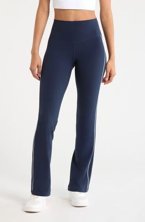 Zella Studio Luxe Piped Bootcut Leggings in Navy Sapphire at Nordstrom, Size X-Large