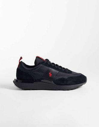 Polo Ralph Lauren Sneakers stringate basse nere/rosse-Nero