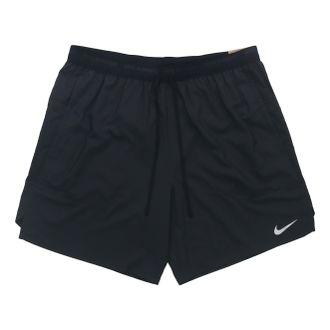 Nike Dri-FIT Solid Color Logo Printing Straight Quick Dry Breathable Sports Shorts Black DM4742-010