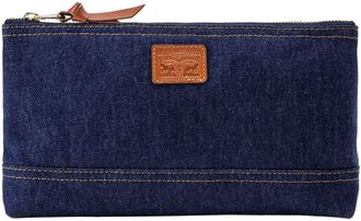 Levi's Handtasche LEVIS DENIM POUCH, Damen, Gr. B/H/T: 20cm x 15cm x 7cm, blau (denim), Baumwolle, unifarben, Taschen Handtasche, mit Logostickerei