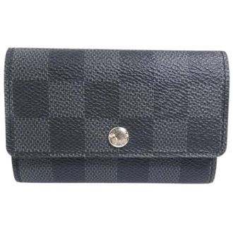 Louis Vuitton Pre-owned Accessories, unisex, Gray, Size: ONE SIZE Pre-owned Canvas Keycase