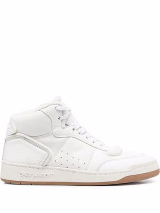 Saint Laurent lace-up hi-top sneakers - White