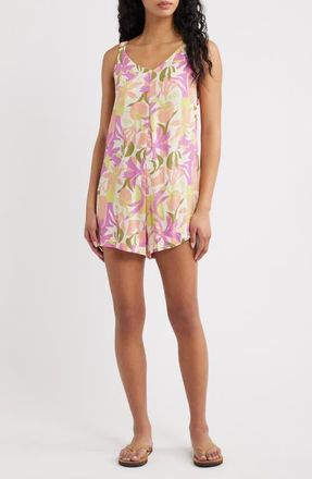 Rip Curl Topanga Canyon Sleeveless Romper in Ivory Multi at Nordstrom, Size X-Large