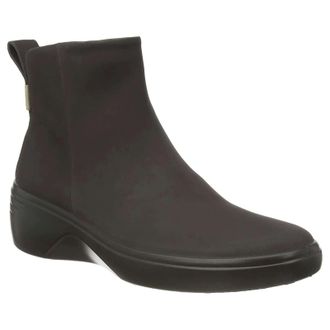 Ecco Ecco Soft 7 Wedge Leather Womens Ankle Boots - Licorice - Size:UK 8-8.5