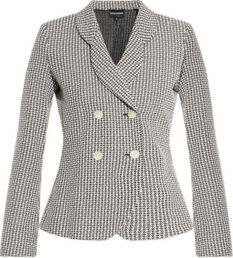 Emporio Armani Womens Double-Breasted Blazer Jacket