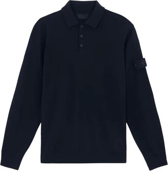 Stone Island Ghost Gebreide Polo - Heren - Polos - Blauw - XL - Katoen - Tops