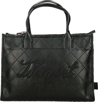 Twinset Gewatteerde Tote Bag van Kunstleer - Dames - Shoppers - Zwart - ONE Size - Leer - Tassen