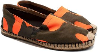 Valentino Garavani Valentino Tricolor Camo Print Canvas Espadrille Flats Size 38