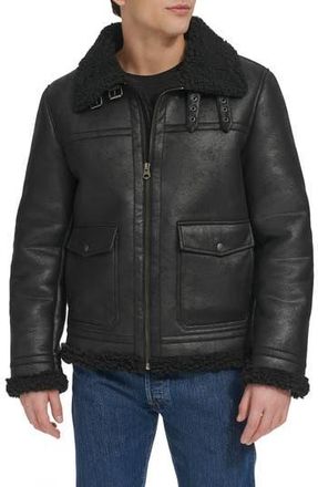 Levi's Faux Shearling Aviator Rancher Jacket in Black at Nordstrom Rack, Size Small