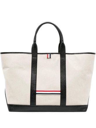 Thom Browne Medium Rwb Stripe Tote Bag