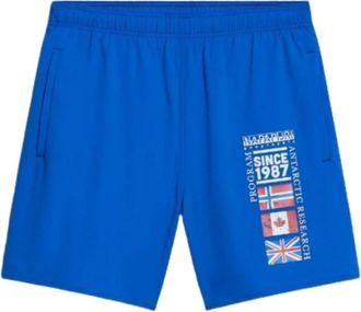 Napapijri Mannen V-Sahtu Kostuum - Heren - Strandmode - Blauw - XL - Polyester - Badmode