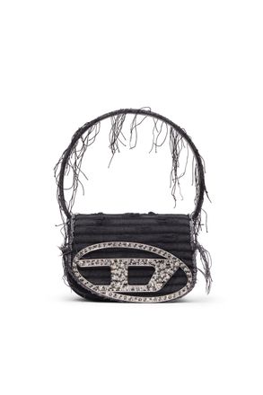 Diesel 1DR-Iconic shoulder bag in canvas and leather - Shoulder Bags - Woman - Black