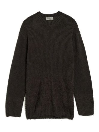 Yohji Yamamoto 7G1P gradation round-neck sweater - men - Cotton - 4 - Black