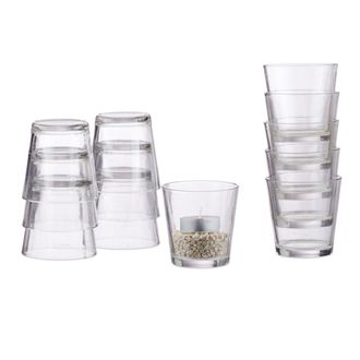 Relaxdays Relaxdays - Pack De 48 Vasos Vela, Para Velas De T&eacute; O Postres, Set Portavelas, Decorativo, Cristal, 7,5 Cm &Oslash;, Transparente