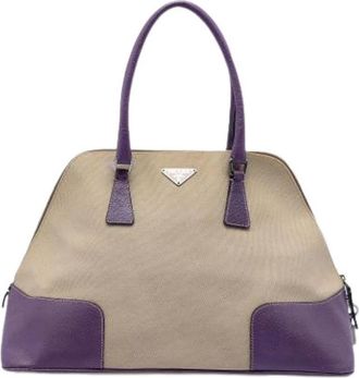 Prada Pre-owned Canvas Tote Bag - Dames - Vintage Shopper - Veelkleurig - ONE Size - Vintage
