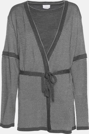 Marina Rinaldi Metallic Grey Jersey Cardigan Set