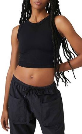 Free People FP Movement Free Throw Crop Muscle Tank Top in Black at Nordstrom Rack, Size X-Large