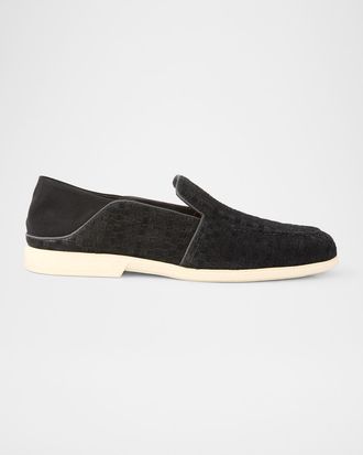 Santoni Men & apos;s Theo Woven Suede Loafers