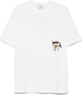 Autry Flag-print Crew-neck T-shirt