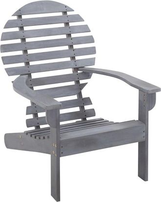 vidaXL Adirondack Chair Solid Acacia Wood Gray, 46322