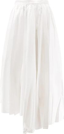 Self Portrait Flared Midi Rok - Dames - Midirokken - Wit - L - Katoen - Rokken