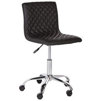 Beliani Beliani - Silla De Escritorio Tapizada Piel Sint&eacute;tica Regulable En Altura Negro Orlando
