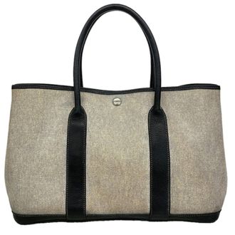 Herm&egrave;s Black Toile H Tote Bag (Pre-Owned)