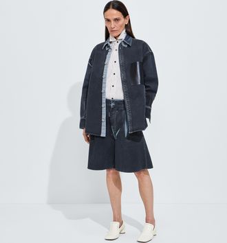 Bottega Veneta Camicia in denim sovratinto - Blu - Donna - 36