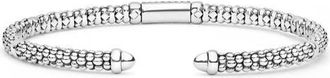 Lagos Signature Caviar Sterling Silver & 14k Gold Diamond Cuff Bracelet in Two-Tone at Nordstrom, Size 6.5