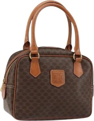 Celine Pre-owned Vintage Leren Handtas - Dames - Vintage Handtas - Bruin - ONE Size - Leer - Vintage