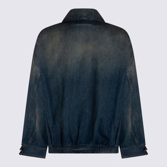 Maison Margiela Womens Jackets Blue _100 % Co