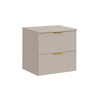 Petits Meubles Mueble bajo lavabo 60cm encimera paneles de melamina y mdf beige