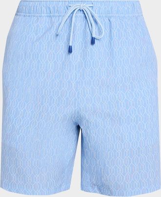 Peter Millar Men & apos;s Nautical Rope Swim Trunks