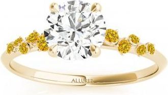 Allurez Scattered Yellow Sapphire Engagement Ring 14K Yellow Gold (0.13ct)