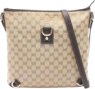 Gucci Pre-owned Vintage Schoudertas - Dames - Vintage Schoudertas - Beige - ONE Size - Leer - Vintage