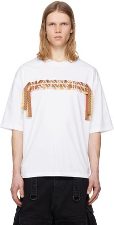 LANVIN カフレスクルネックTシャツ RMTS0115J198P25 281 Lanvin ロゴ Tシャツ | ブラック | FARFETCH JP
