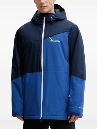 Columbia hooded colour-block ski jacket - men - Fabric - S - Blue