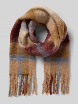 Pieces Schal mit Allover-Muster Modell MIDA in Rostrot, Gr&ouml;&szlig;e 1