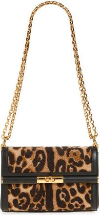 Dolce & Gabbana Mini Marlene City Leopard Print Shoulder Bag in 89738 Leo/nero at Nordstrom