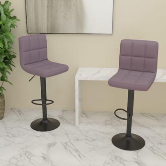 vidaXL Vidaxl - Taburetes De Cocina 2 Unidades Tela Gris Taupe