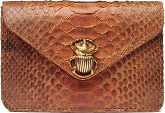 CLARIS VIROT Porte-cartes Alex Python Moka