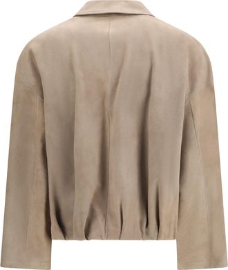 Salvatore Santoro Womens Suede Jacket Sand Lamb Ovis Aries