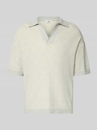 Drykorn Drykorn Relaxed Fit Poloshirt mit V-Ausschnitt Modell LAURENZZO in Mint, Gr&ouml;&szlig;e XXL