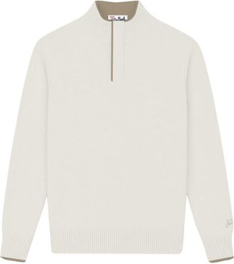 MC2 Saint Barth Trui met col - Heren - Coltruien - Beige - L - Truien & Vesten