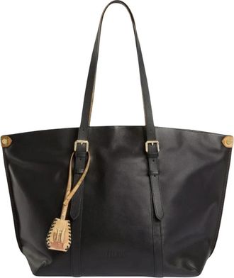 Alviero Martini 1A Classe Montana Leren Shopper - Dames - Shoppers - Zwart - ONE Size - Leer - Tassen