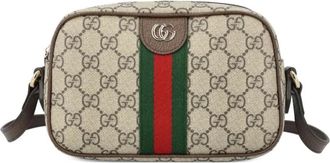 Gucci Bolso de c&aacute;mara peque&ntilde;o Ophidia - Bags - Mujer - Beige - ONE SIZE
