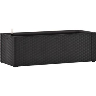 vidaXL Arriate con sistema de riego automático antracita 100x43x33 cm Vidaxl