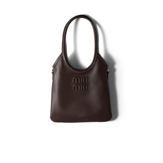 Miu Miu Ivy Leather Handbag, Woman, Briarwood