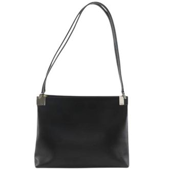 Ferragamo Pre-owned Shoulder Bags, female, Black, Size: ONE SIZE Pre-owned Gancini Leather Tote Bag